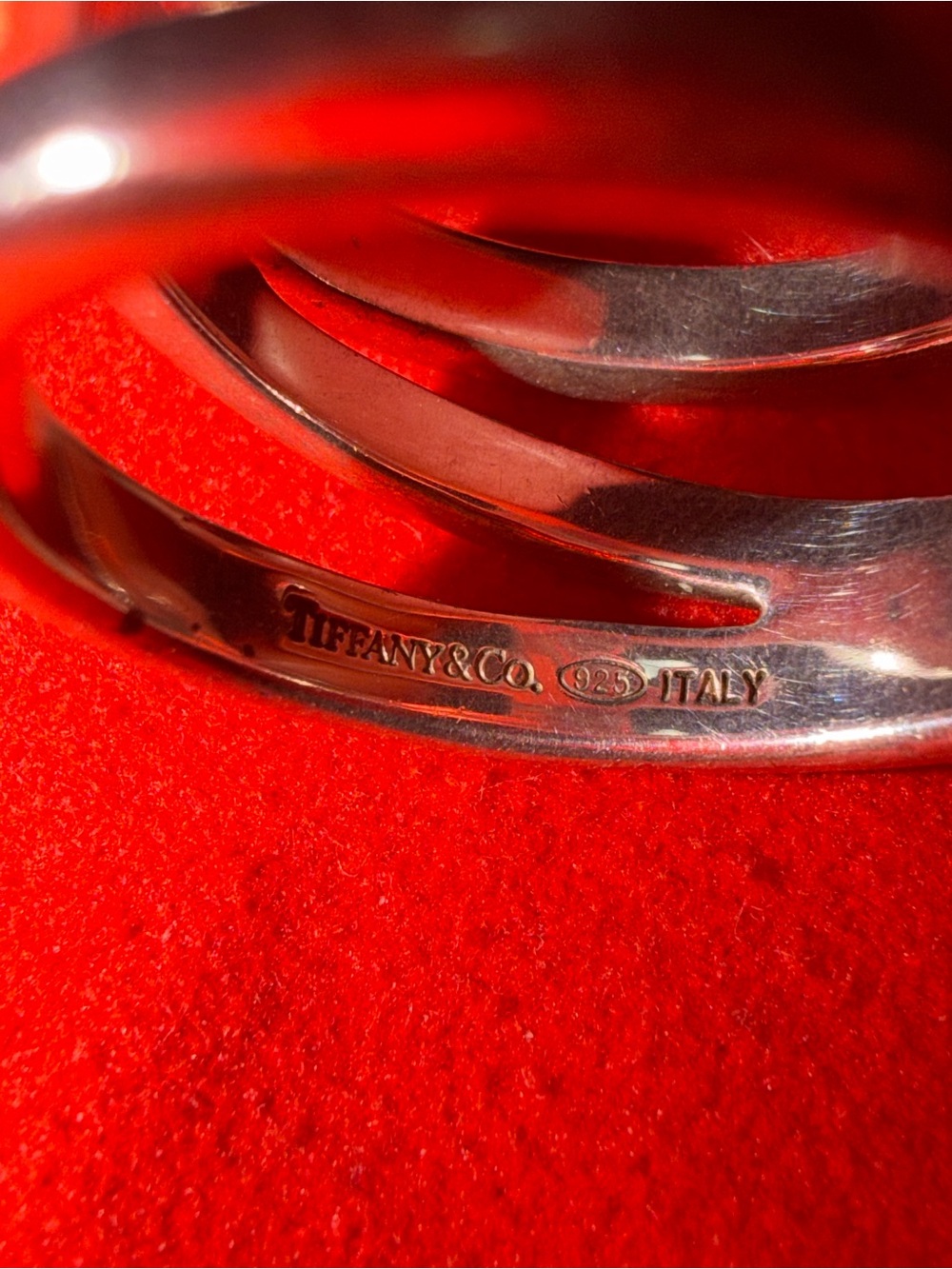Tiffany & Co. Sterling Silver Triple-Band Open Ring - Silver - Size 7/7.5 - Picture 3 of 5